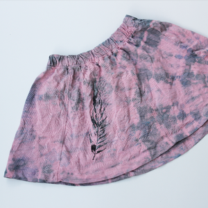 PREMADE - kids girls feather print skirt