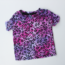 PREMADE - kids rainbow leopard tee