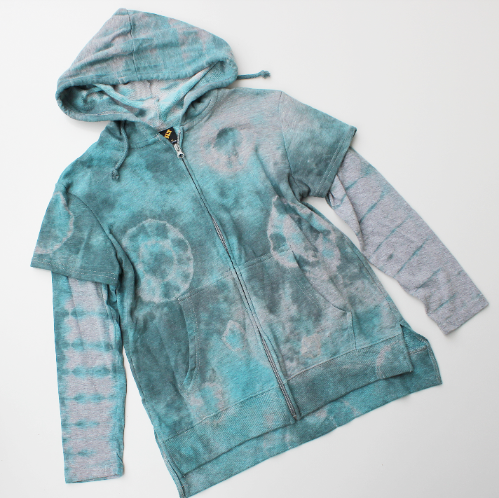 PREMADE - Kids hoodie size 12 tiedye