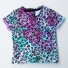 PREMADE - kids rainbow leopard tee