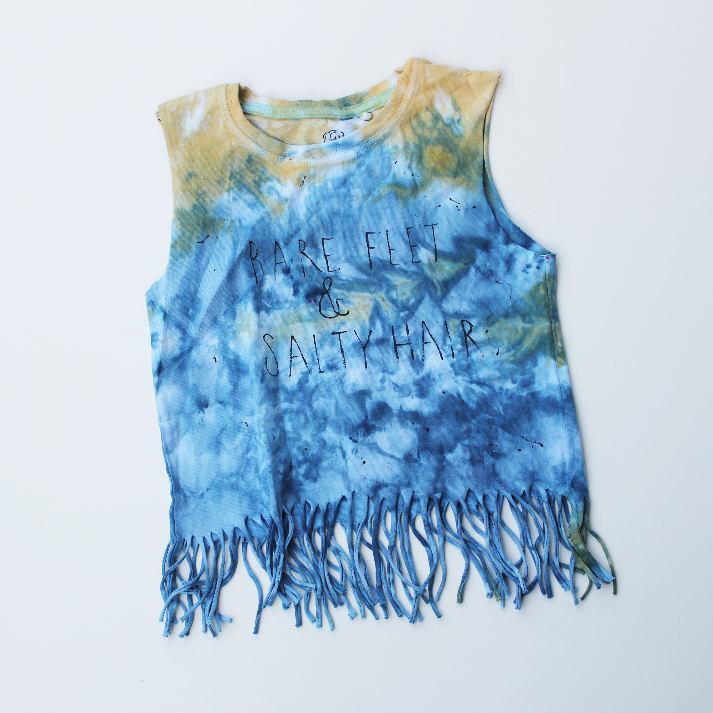 PREMADE - kids size 4 boho tank