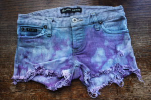 PREMADE denim BARDOT shorts ladies size 8