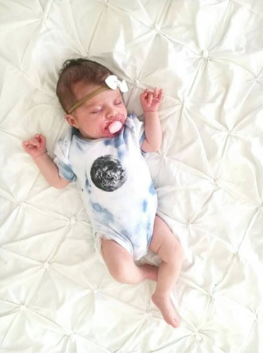 CUSTOM Hand painted baby moon onesies