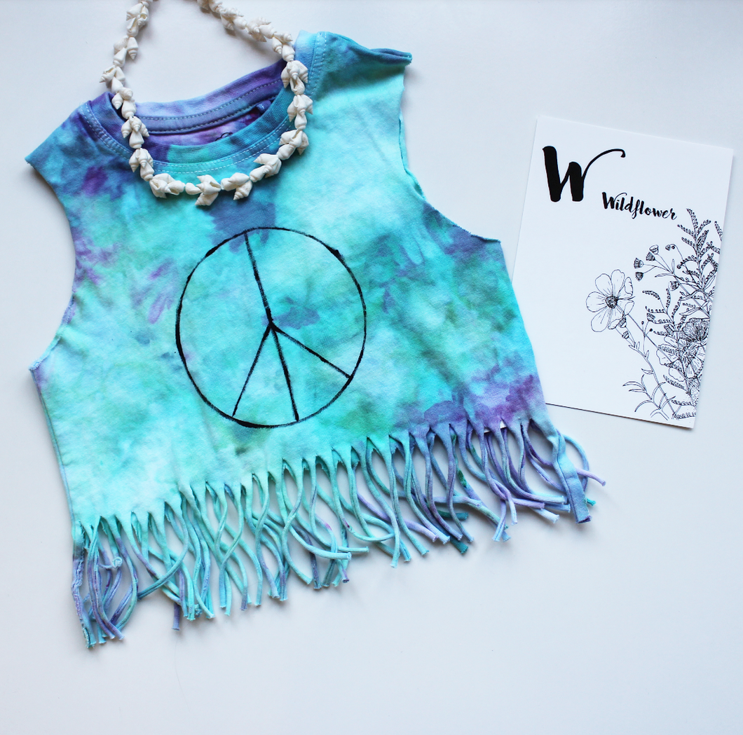 CUSTOM Boho fringe tank - baby